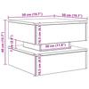 LED Coffee Table Artisan Oak 50 X 50 X 40 Cm