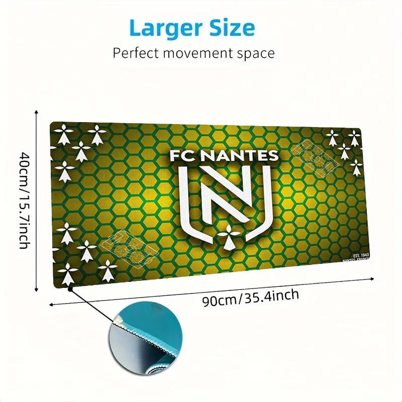 FC Nantes Atlantique Color Mouse Pad Large Gaming Table Cushion Non-slip Laptop Tablet Big Mousepad XXL Mat Mini PC Playmat With Lock Edge