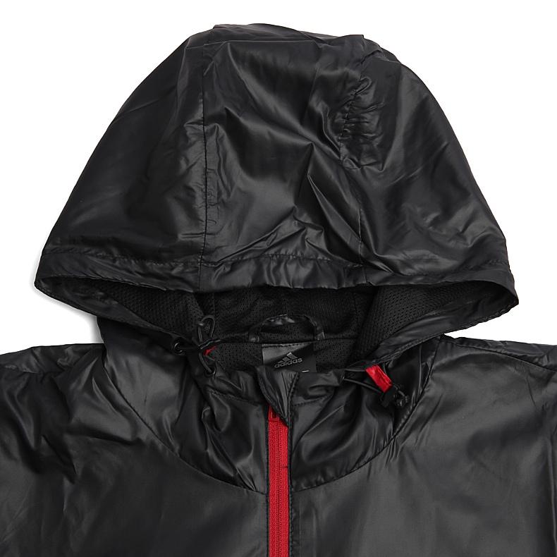 Adidas X Acm 1899 Ac Milan Kolaboracja Ss Wiatrówka Casual Moda Prosta Pasiasta Kurtka z Kapturem Męskie kurtki Czarna BP8211