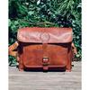 New Handmade Men Goat Leather Messenger Laptop Handmade Brown Bag