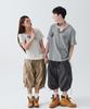 ESCAPEFROM [Escf X Hot Today] Heritage Horse Waffle Henley Neck Short Sleeve T-Shirt Gray