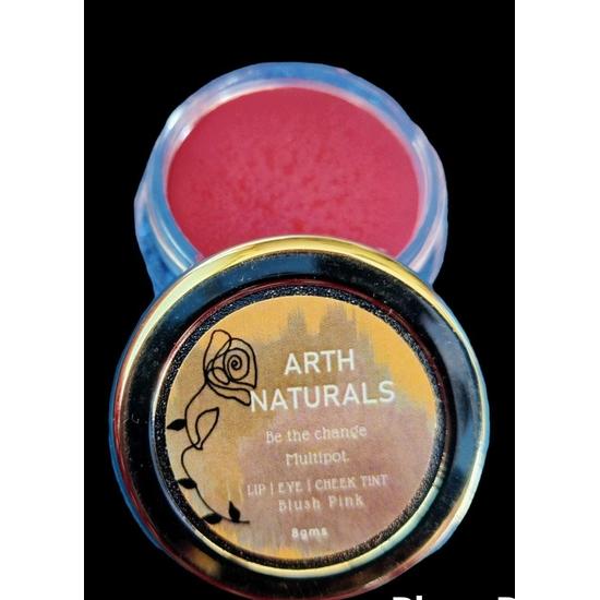 Arth Naturals -Lip|Eye|Cheek| Tint- Be the Change Multipot-Blush Pink-Unisex Product- Natural Ingredients- Organic - Halal Product-Non-Alcoholic 8gms