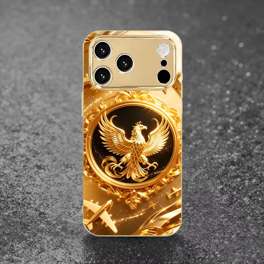 Popular Fashion Golden Eagle Phone Case for iPhone Case for Iphone 17 Pro Max Transparency for iPhone 17 16 15 14 13 Pm Pro Plus
