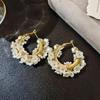 French Floral Pearl Tassel Earrings: Vacation Style, Sweet Temperament, High-End Luxury Jewelry for Women