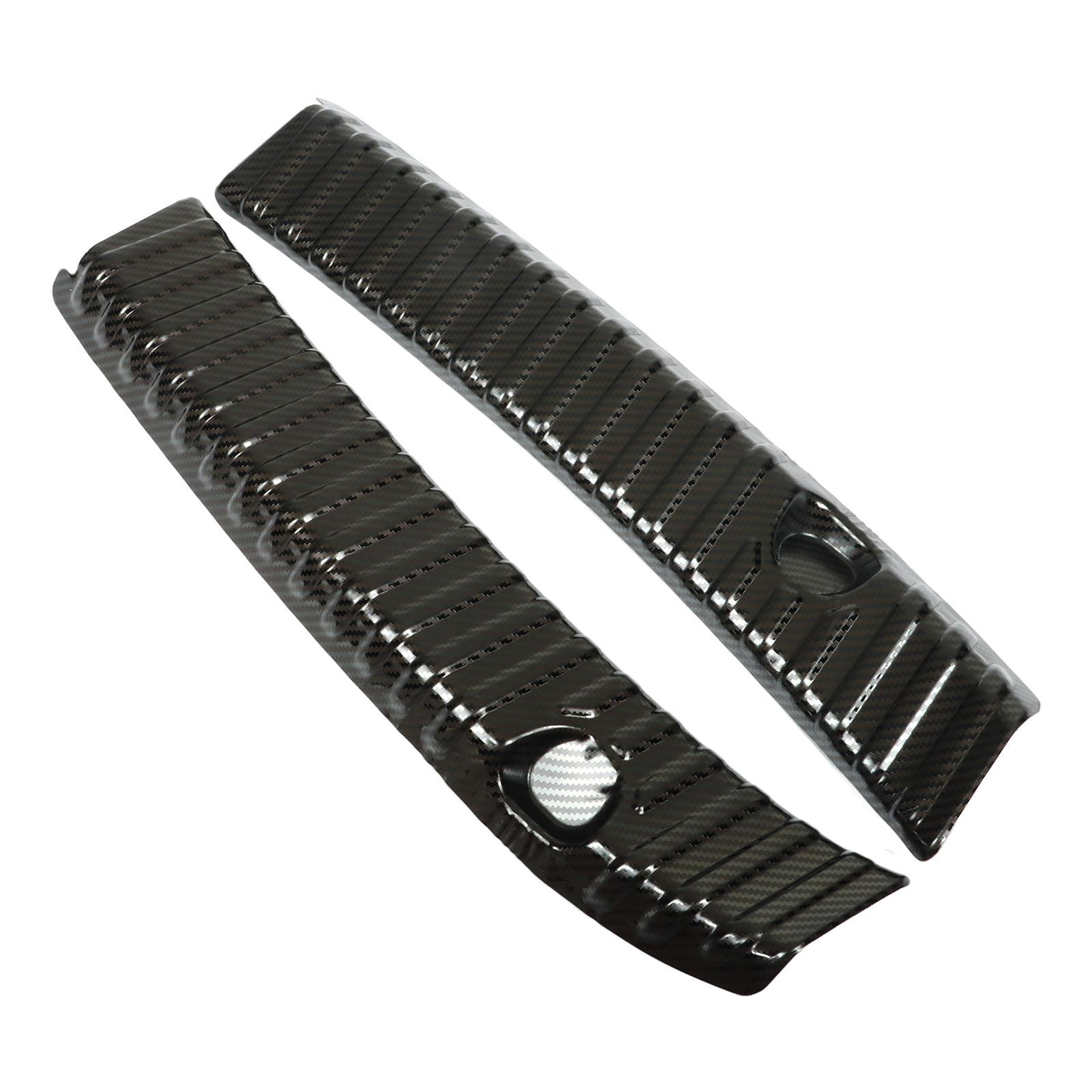 

2Pcs Rear Bumper Guard Split Design Stainless Steel Trunk Sill Protector Replacement for Tesla Model Y 2021‑2023 Carbon