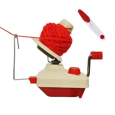 Amoboo Garn Tragbarer Handgarnwickler für Zuhause Einfach zu bedienen Strickhandwerksbedarf Scherenwickler, Verwendung, Set, +
