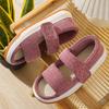 Fashion Summer Home Slippers Thick-soled Sandals Double Straps Wide Sandals Do Not Slip Comfortable Walking Sandals for Men and Women
