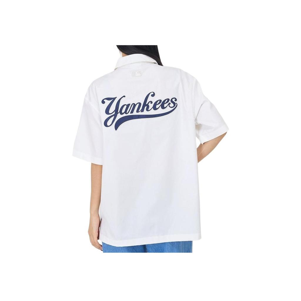 New MLB New York Yankees SS24 Shirt Unisex Ecru 3AWSV0343-50WHS