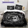 Corpse Bride Cartoon Pattern Bedding Quilt Set Quilt Cover Pillowcase Home Decoration Gift (1 * Duvet Cover + 2 * Pillowcase, Without Core)