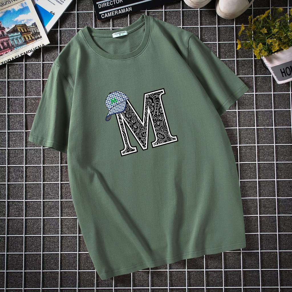 Men’s Casual Cotton Tee Round Neck Short Sleeve Plus Size 4XL-12XL