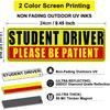 Sukh Student Driver Magnet for Car - Be Patient Student Driver Magnet New Student Driver Sticker Safety Warning Reflective Signs Reusable Movable 3