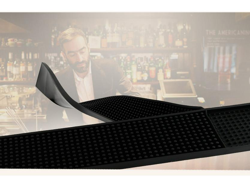 PVC Square Bar Mat: Non-slip, Heat-Resistant Draining Coaster for Milk Tea & Coffee