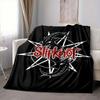 1 stuks Slipknot Bandlogo Flanellen Deken [Gezellige Plaid] Voor Bank, Bed, Reizen, Kamperen, Woonkamer, Kantoor, Bank, Stoel, En Bed
