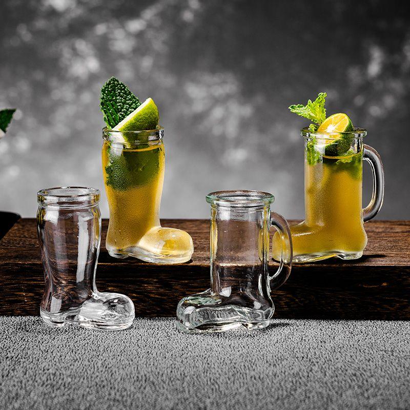 Creative Mini Boot-Shaped Shot Glass with Handle – Novelty Cocktail & Wine Cup