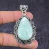 Natural Aquateen Gemstone Handmade 925 Sterling Silver Gift Pendant 2.60" T2g97