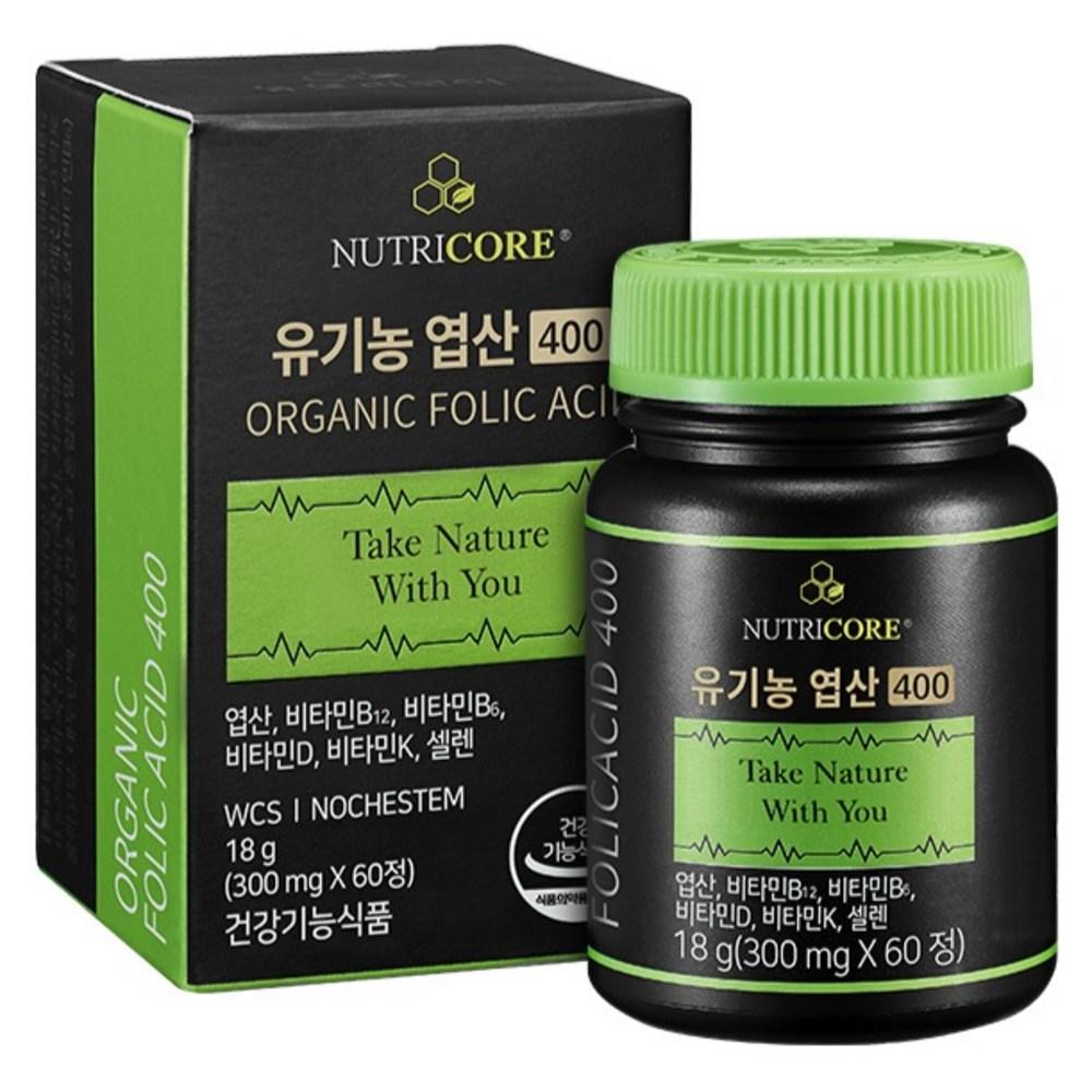 Nutricore Organic Folic Acid 400mg 60 Tablets 1 Pcs