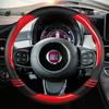 Car Steering Wheel Cover Carbon Fiber For Fiat 500 2007- 500e   500L 2014-2018 500X 2015- Auto Accessories