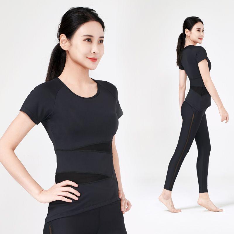 Short Sleeve with Chest Pad Elegant Fairy Style Sexy Yoga Clothes