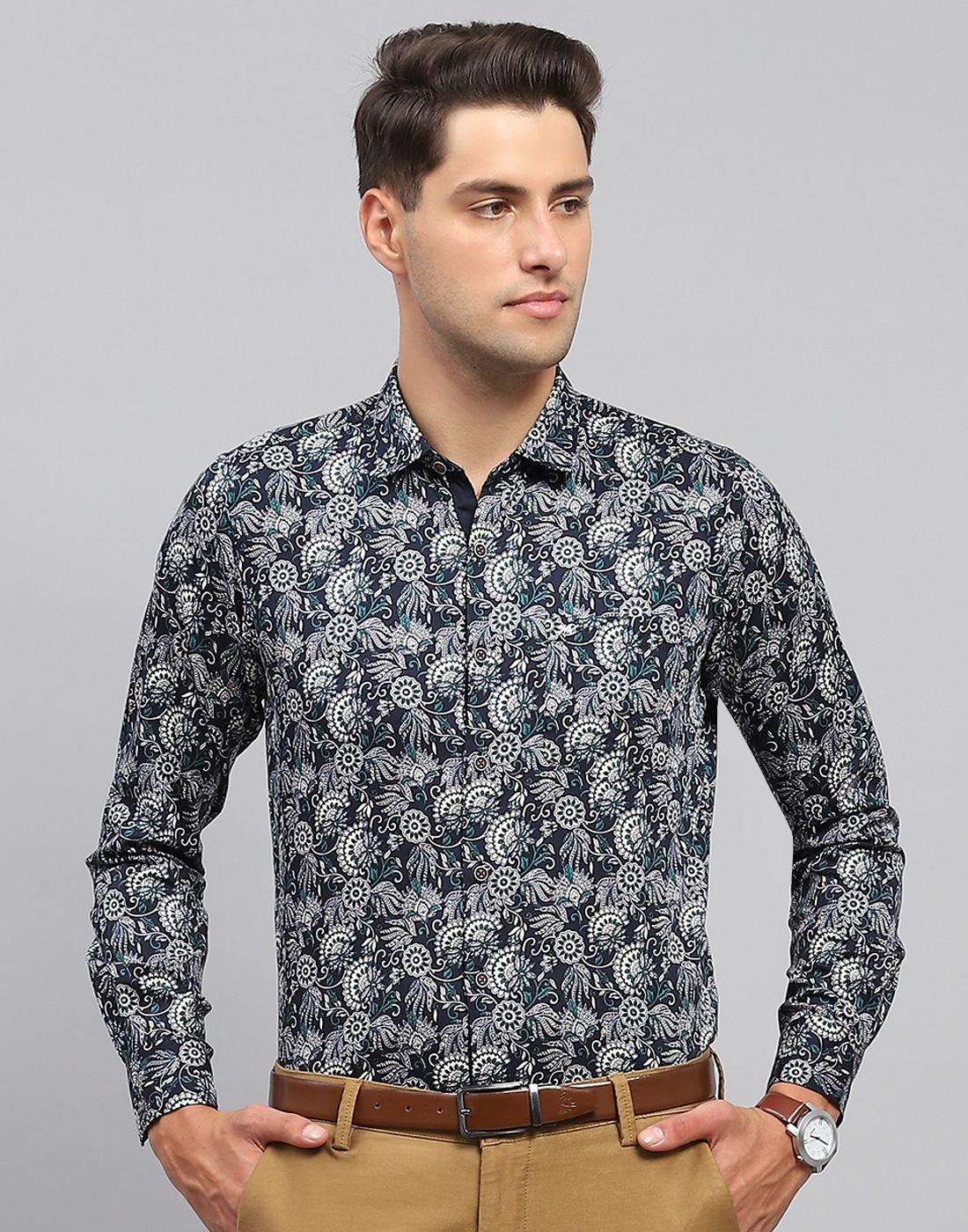 

Monte Carlo Men s Regular Fit Shirt M джинсовый синий