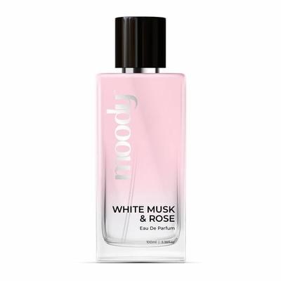 Moody Premium White Musk & Rose Fruity & Floral Perfume for Women | Luxurious EDP Fragrance with 20% Perfume Oil, 100ml