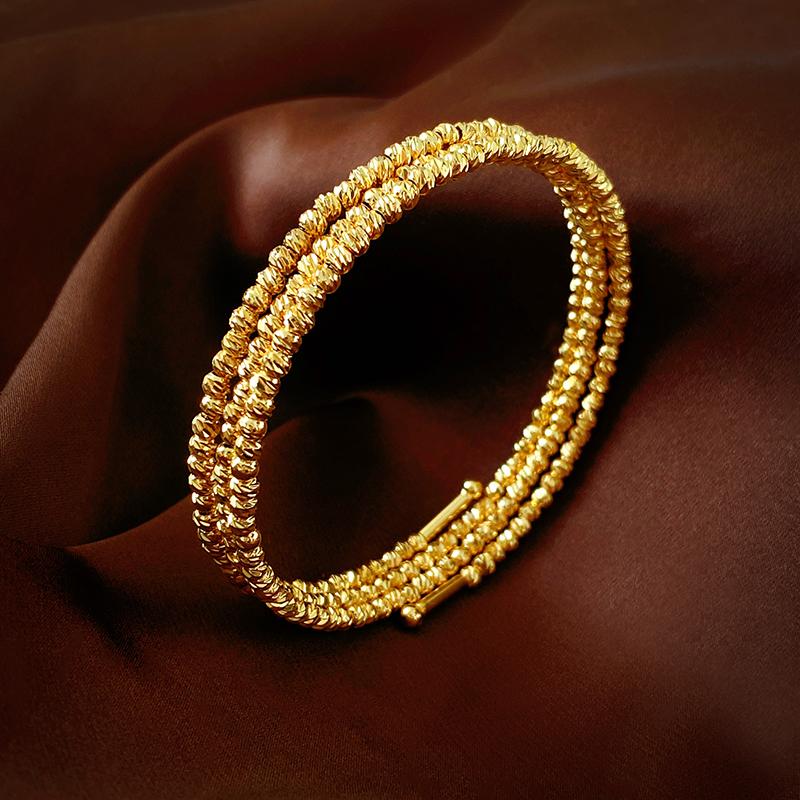 Irregular Geometry Five-Layer Bangles Women's Light Luxury Adjustable Bracelets Fashion Personality High Sense Hand Zircon