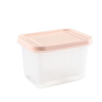 Drain Storage Box with Sealed Lid PP Refrigerator Food Storage Container for Scallion Ginger