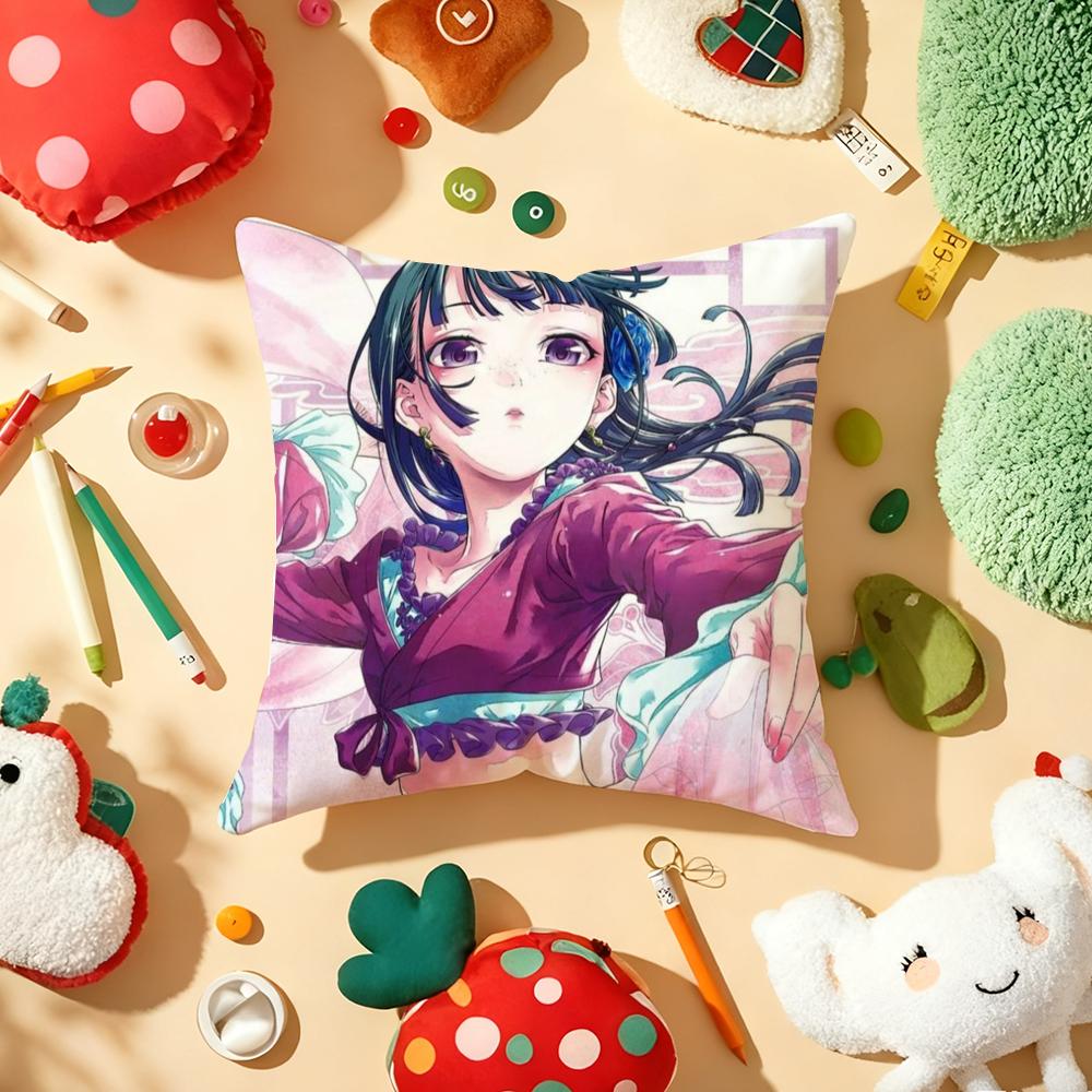 The A-Apothecary Diaries Maomao Cushion Cover Plush Fabric Soft Double-Sided Printed Sofa Warm Winter Home Gift Pillow Cover