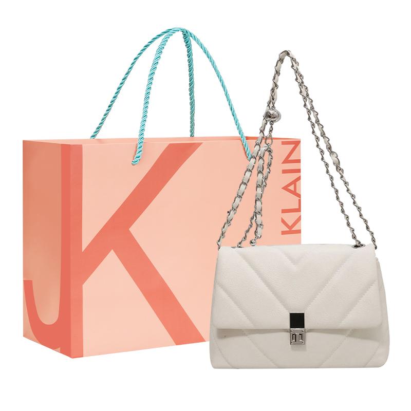 New JANE KLAIN PU Shoulder Bag Regular Women's White/Black JK-BA1606