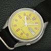 Seiko 5 AUTOMATIC VINTAGE JAPAN 6309A MENS YELLOW COLOR DIAL WATCH A702714-1