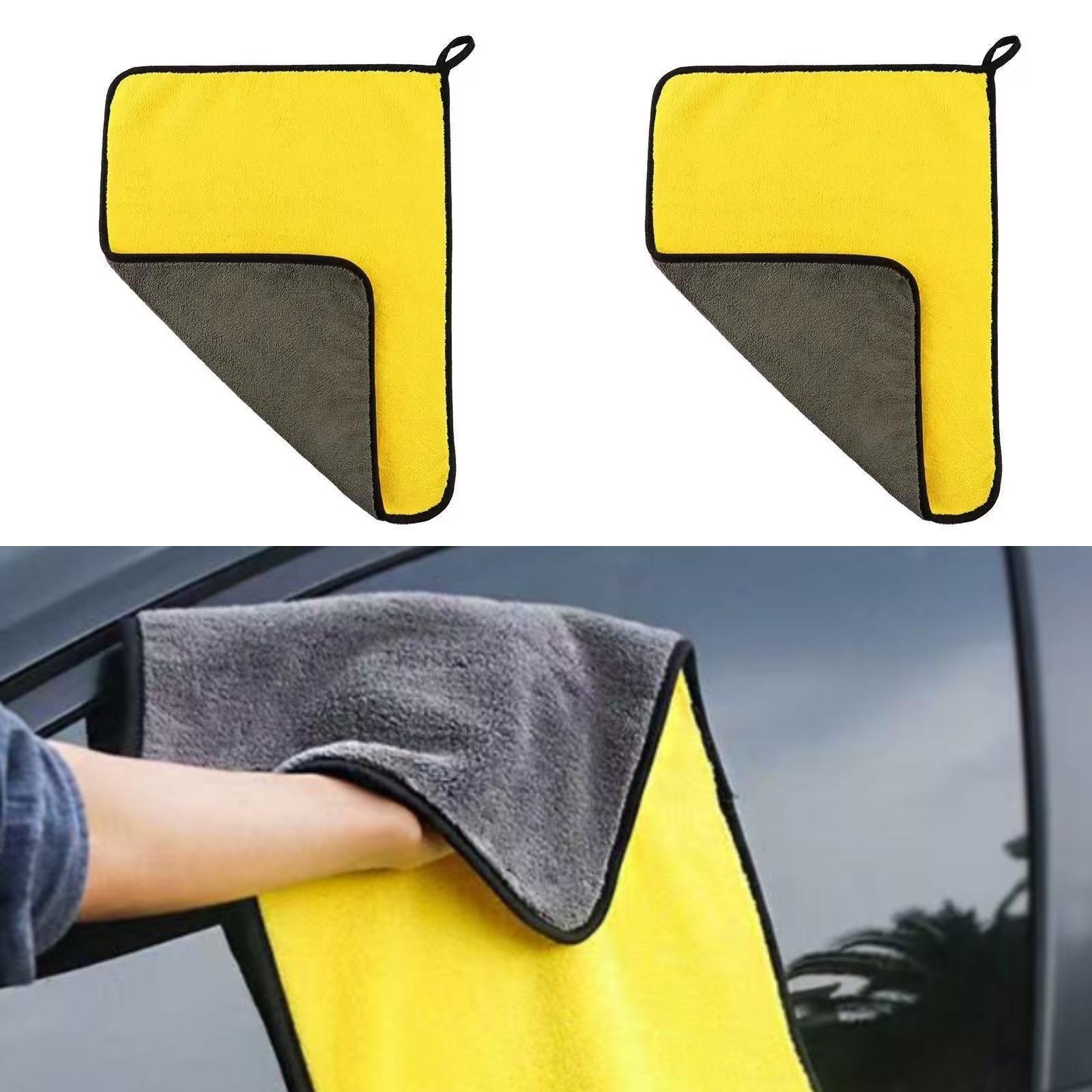 

Coral Fleece Absorbent Towel, Car Wash Towel, Towel For Wiping Cars One Size жовтий
