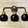 Vanity Lighting - 3 Bulb Vanity Light - Wall Sconce Lamp Lighting Mid Century Bell Shade Wall Fixture (3-Lights, Multiple Colors)