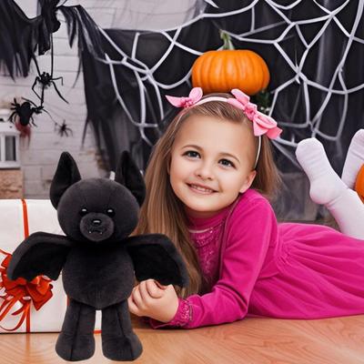 Plush Toy Cartoon Bat Bear Shape Stuffed Animal Figurine Halloween Theme Doll Boys Girls Christmas Gift Home Decor