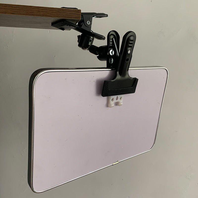 

Dual-Head Metal Super Clamp with 360° Adjustable Arm for Sound Card, Auxiliary Light, or Reflector Clip Stand