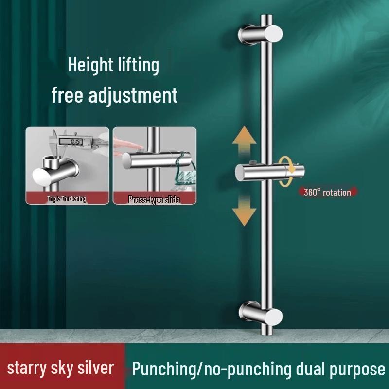 Taiyouqian Adjustable No-Drill Shower Holder