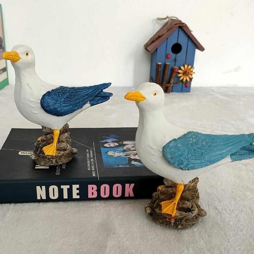 Mediterranean Style Seabird Ornament Handmade Seagull Model Ornament  Home Decor
