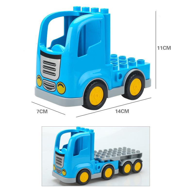 Yidu Large Particle Building Blocks: Motorcycle, Fire Truck, Airplane, Forklift Vehicle Toys