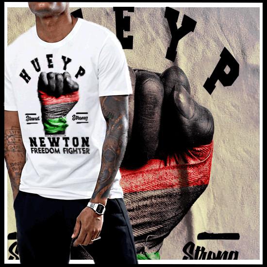 

Huey P Fist T-shirt Melanin Panafrican Pride Black History Month size S-2XL 2XL