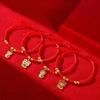 Chinese Style Snake Year Bracelet Hand Rope Fortune Bracelet Retro Lucky Red Rope  Couple