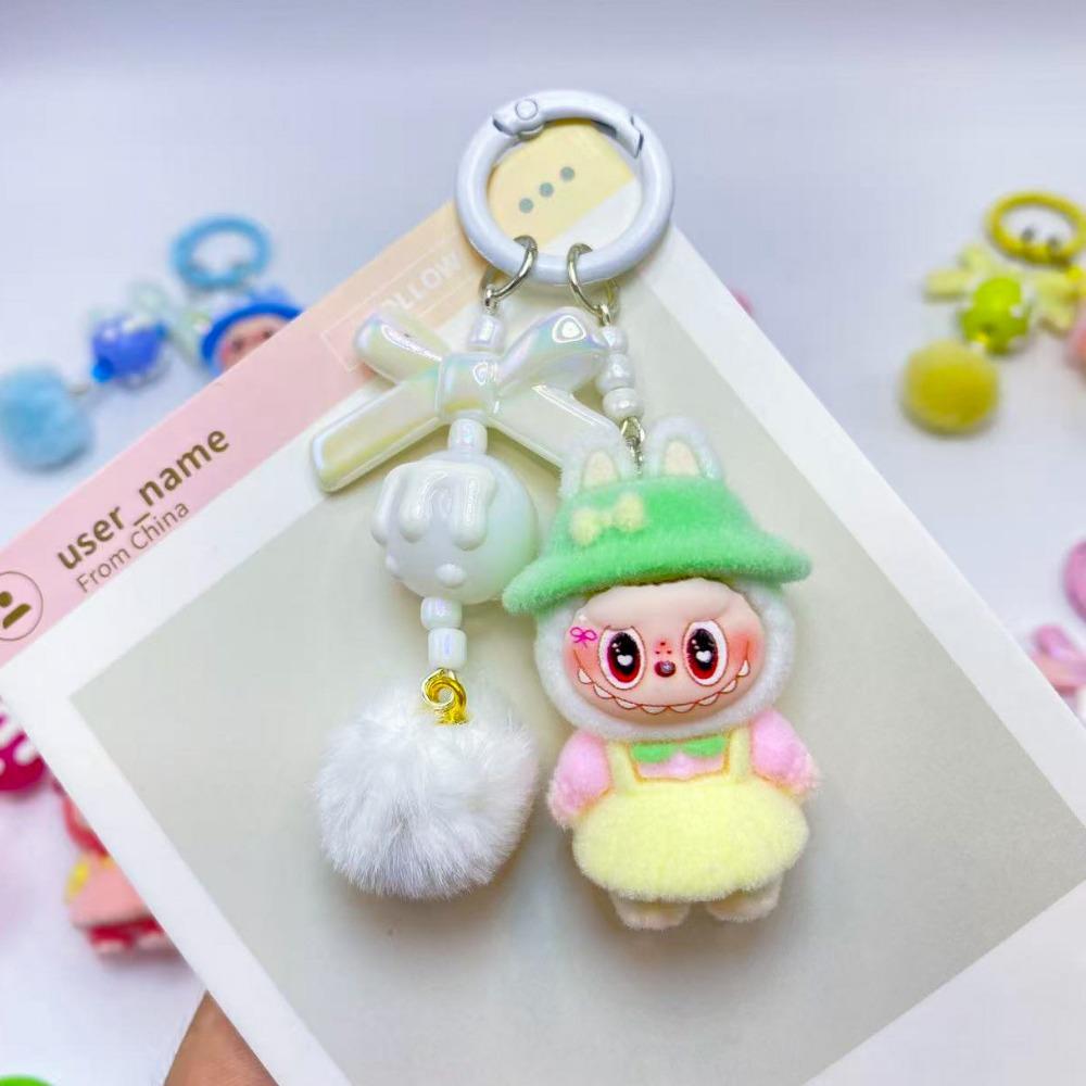

Flocking Magician Doll Keychain Small Pendant Creative Schoolbag Cute Grain Pendant Baby Catching Machine Play