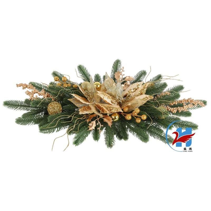 Weihnachts-Tischdekorationen Nordische Heimparty-Ornamente Goldene Hängende Girlande Restaurant