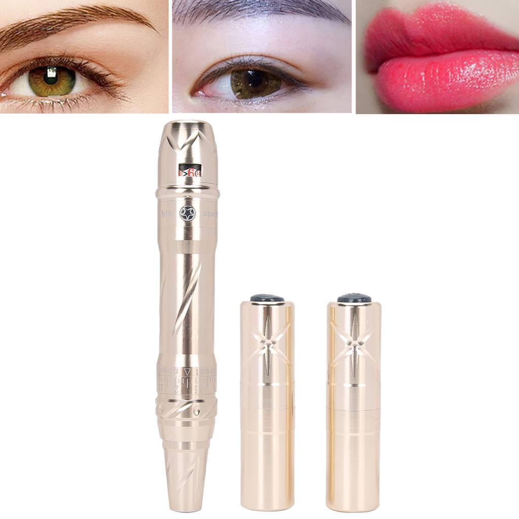 Tätowiermaschine Semi-Permanent Augenbrauen Lippen Eyeliner Microblading Maschine  (Champagnergold )