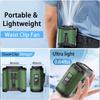 Outdoors Waist Fan With 10000mAh Large Capacity Battery 5 Gear Adjustable Waterproof Waist Fan With Flash Light Waist Clip Fan