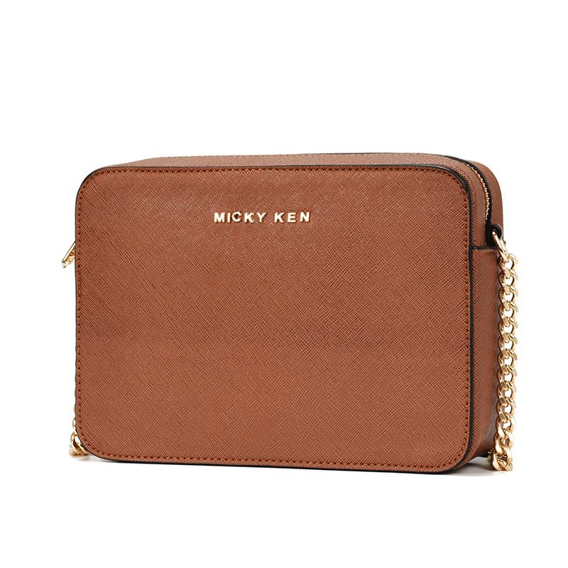 Dámská trendy malá crossbody čtvercová taška z PU kůže s řetízkovým popruhem 2024
