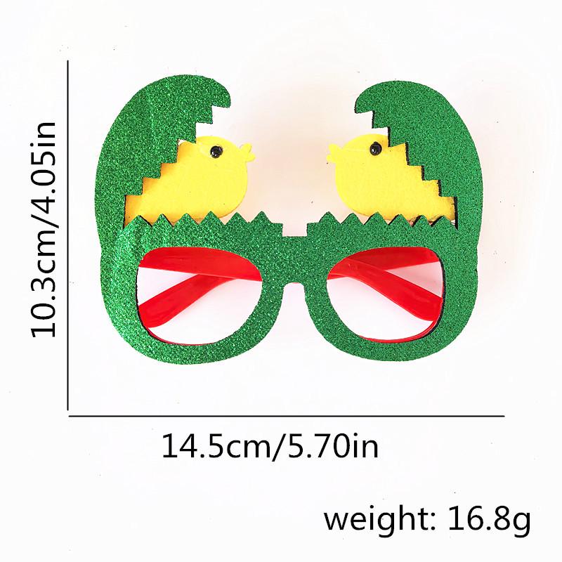 Easter Cartoon Glasses with Colorful Egg, Rabbit, Chick Designs for Adults and Kids - Perfect for Festival Parties