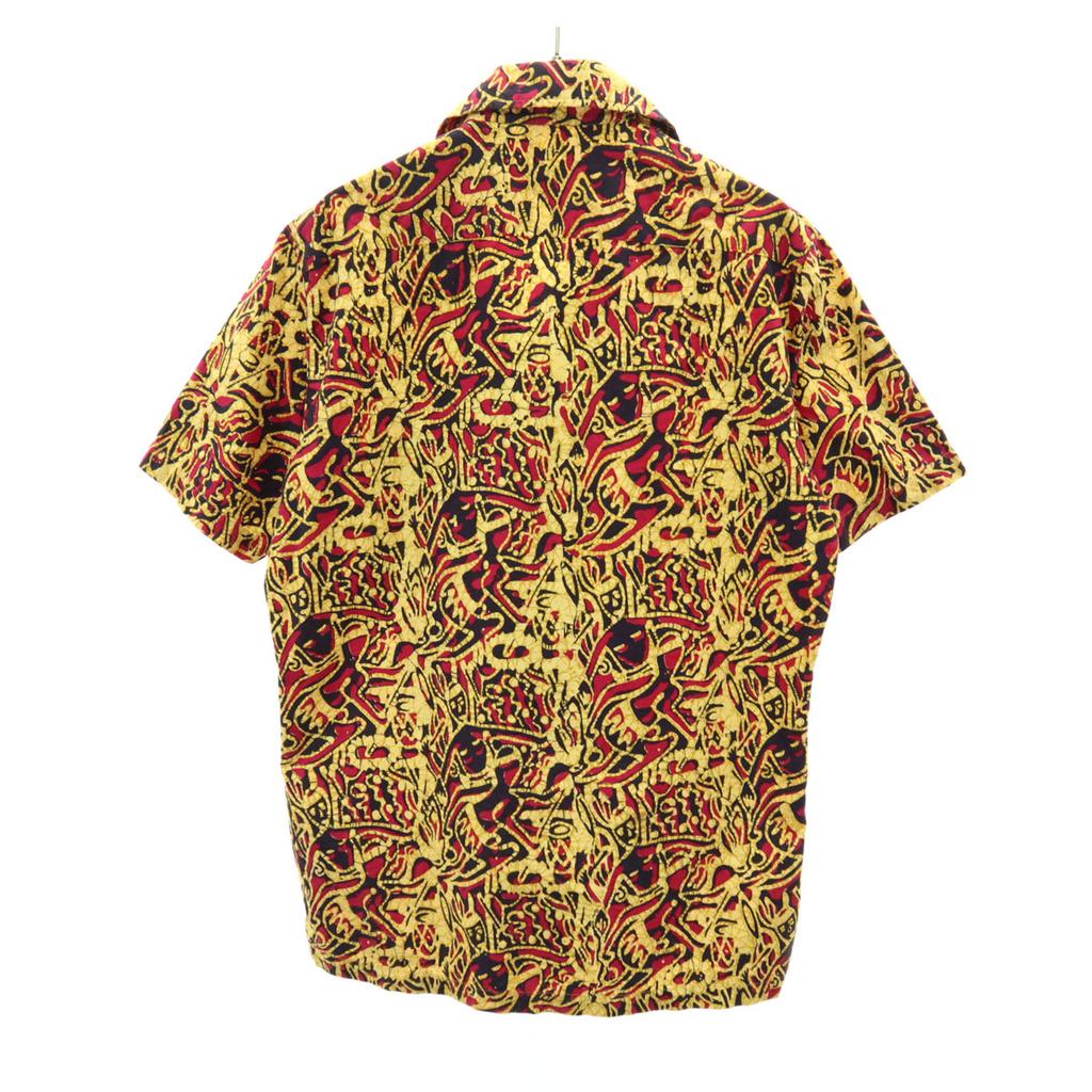 PAISAL 80s 90s Old Overall Handle Short Sleeve Open Collar Shirt M Yellow Men's Used