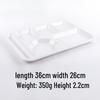 Rectangular Melamine Divided Lunch Tray