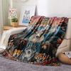 Deer Print Flannel Blanket, High quality Comfortable for All Seasons, Home Decor, Warmth and Comfort, Perfect for Christmas Gifts