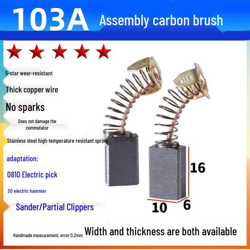 Durable Carbon Brush Set for Grinders, Drill, Hammer, Polisher, Cutter, and Picker Tools