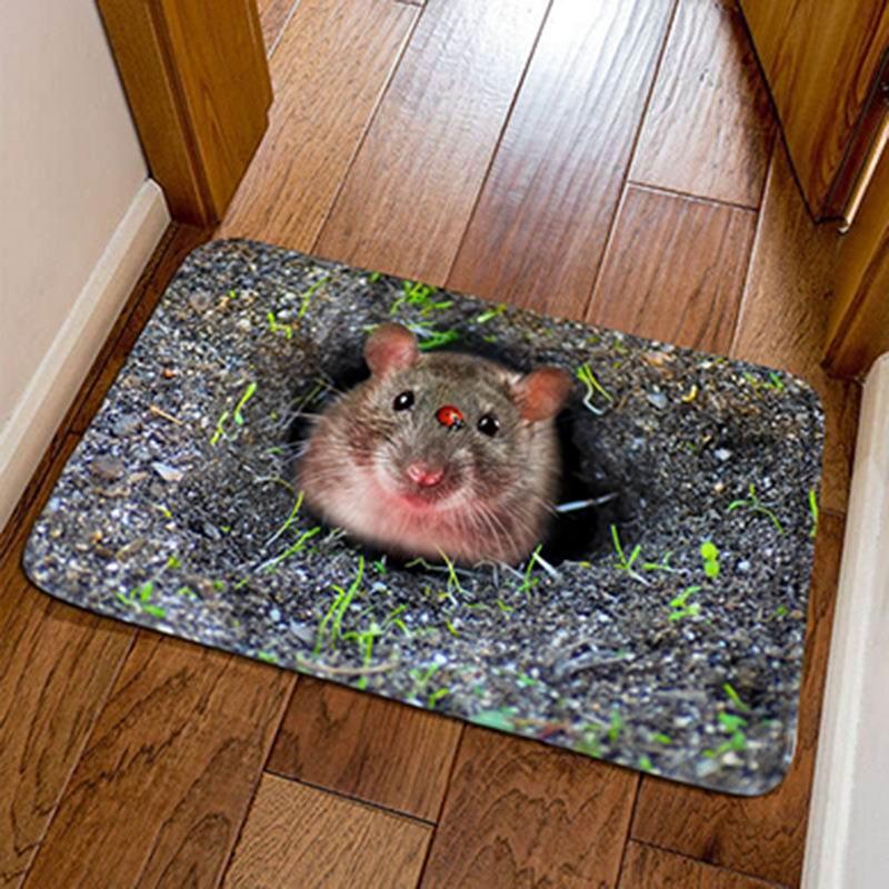 Cute Pug Pattern Mat Bathroom Absorbent Bedroom Door Rug Kitchen Balcony Living Room Entrance Entrance Carpet Home Decoration