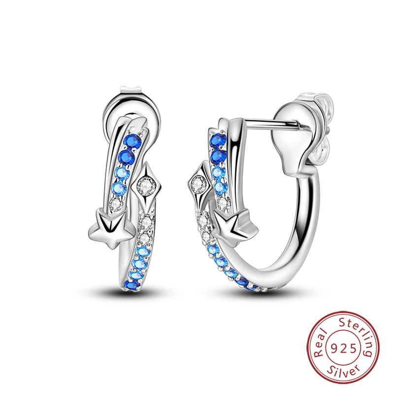 Real 925 Sterling Silver Colorful Dragonfly Butterfly Animal Earrings For Women Exquisite Birthday Anniversary Jewelry Gifts